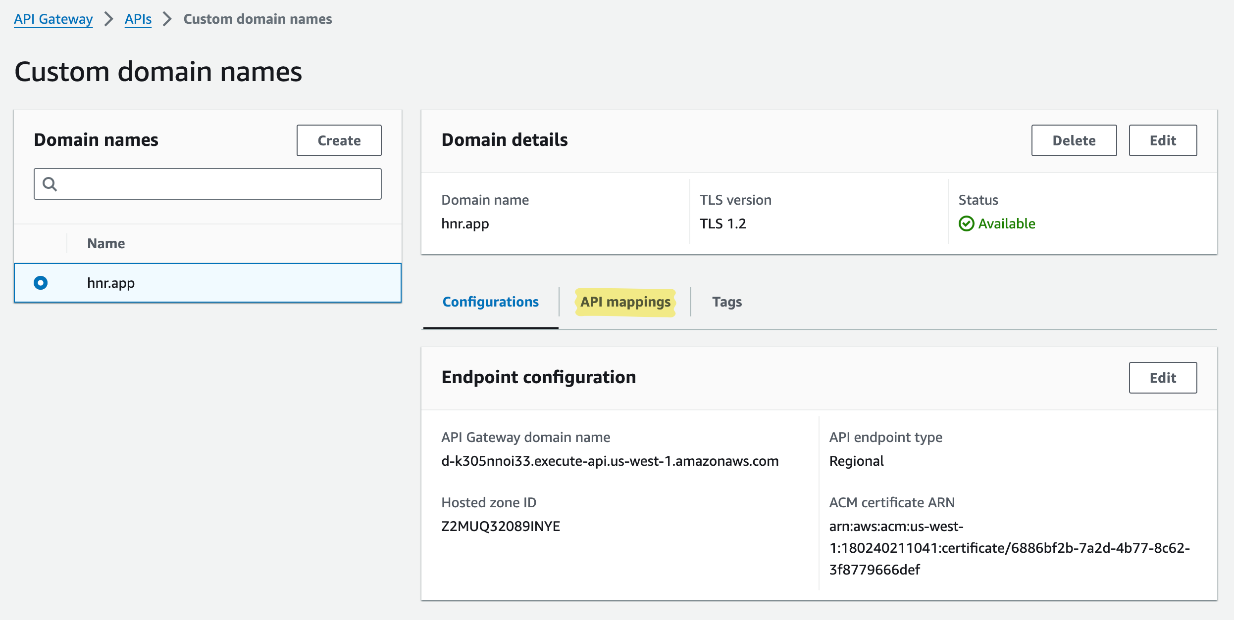 API Gateway mappings